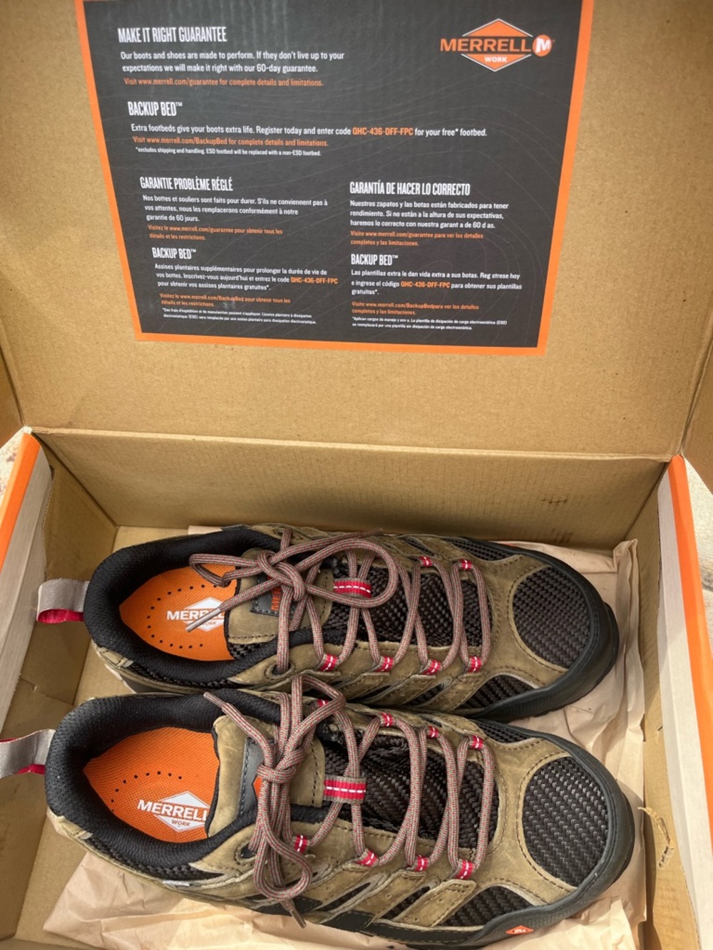 Merrell Women’s Brown and Black Trail Running Hiking Shoes